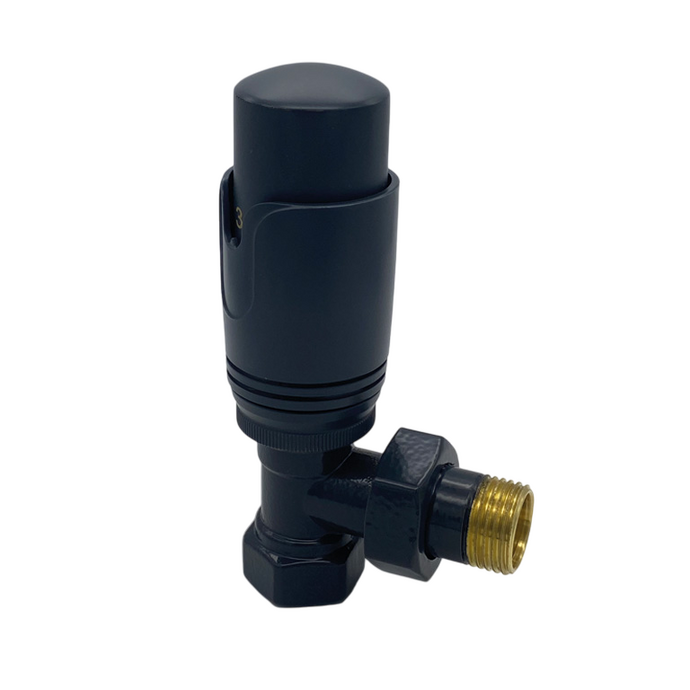 Warma 1/2'' Antrasit Termostatik Radyatör ve Havlupan Vanası